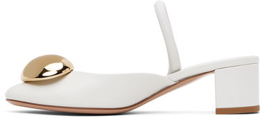 Sneakers og sko Gianvito Rossi Sphera 45 Slingback Pumps Hvid | G95456.45RIC.NXF, 2