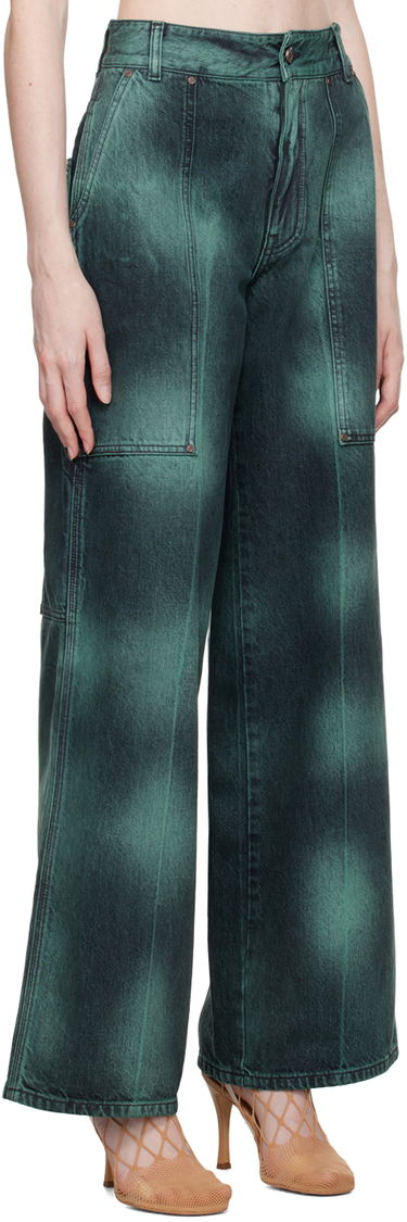 Jeans Stella McCartney Tie-Dye Wide-Leg Jeans Grøn | 6D01503SPH40, 1