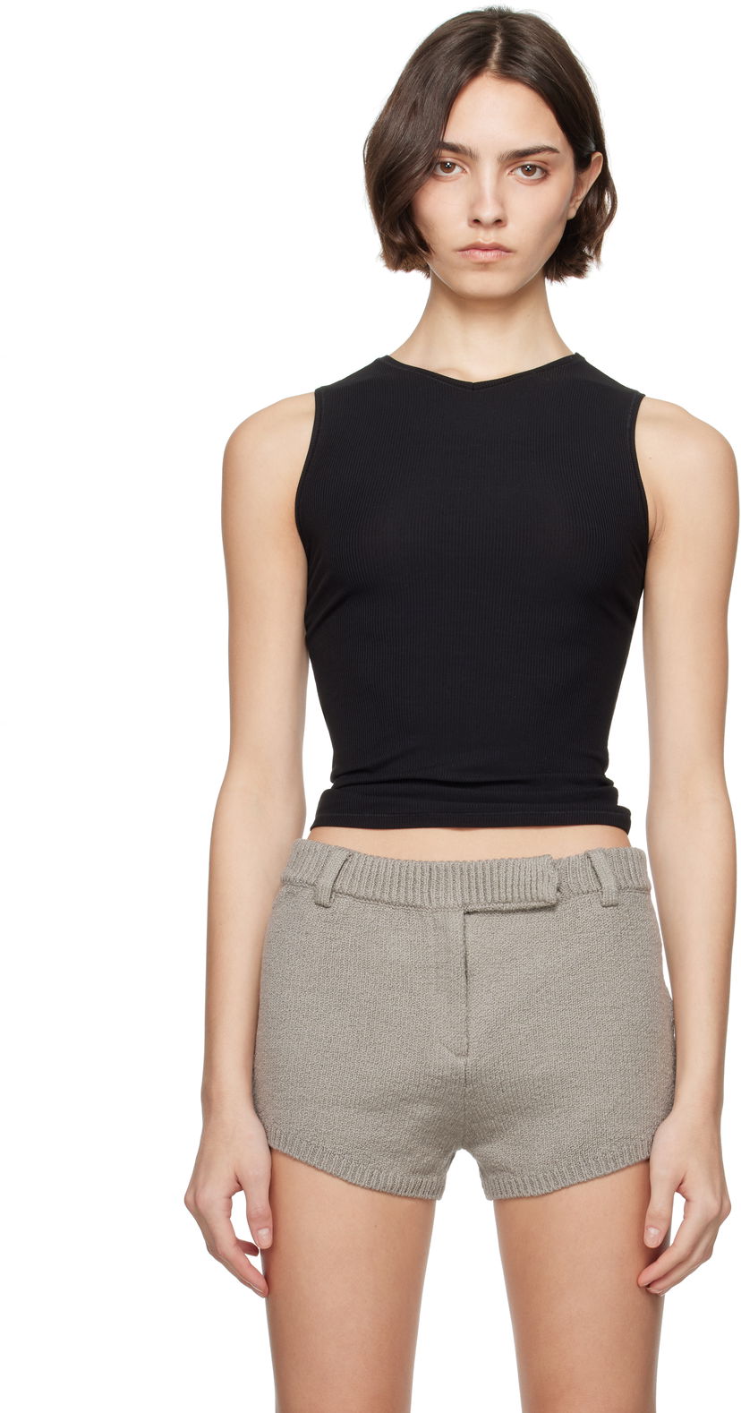 Shorts SKIMS SKIMS Soft Lounge V Neck Tank Top Sort | SL-TNK-7651W