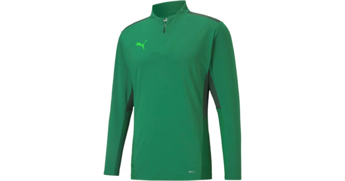 Sweatshirt Puma teamCUP 1/4 Zip Sweatshirt Grøn | 65672805, 1