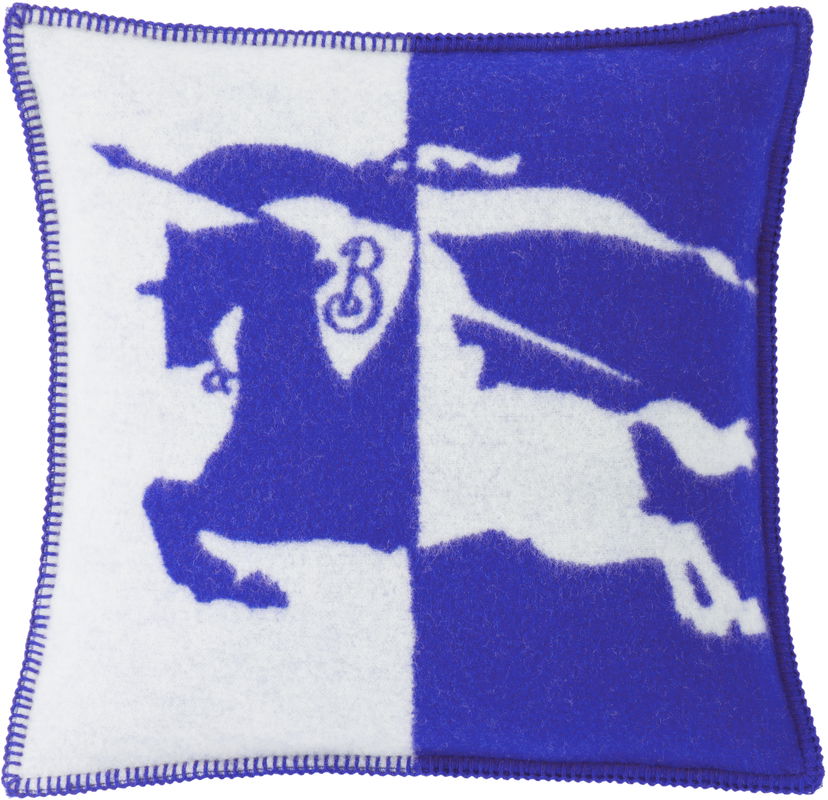 Home decor Burberry Burberry EKD Wool Equestrian Knight Decorative Pillow Blå | 8076989