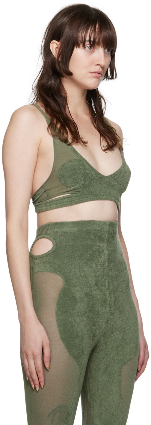Bh Dion Lee Chenille Intarsia Bra Grøn | A7606P22, 1