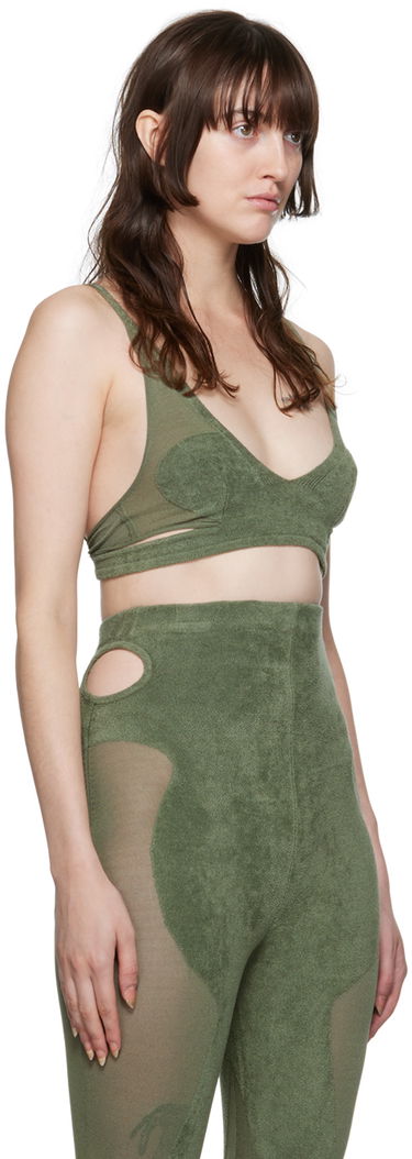 Bh Dion Lee Chenille Intarsia Bra Grøn | A7606P22, 1