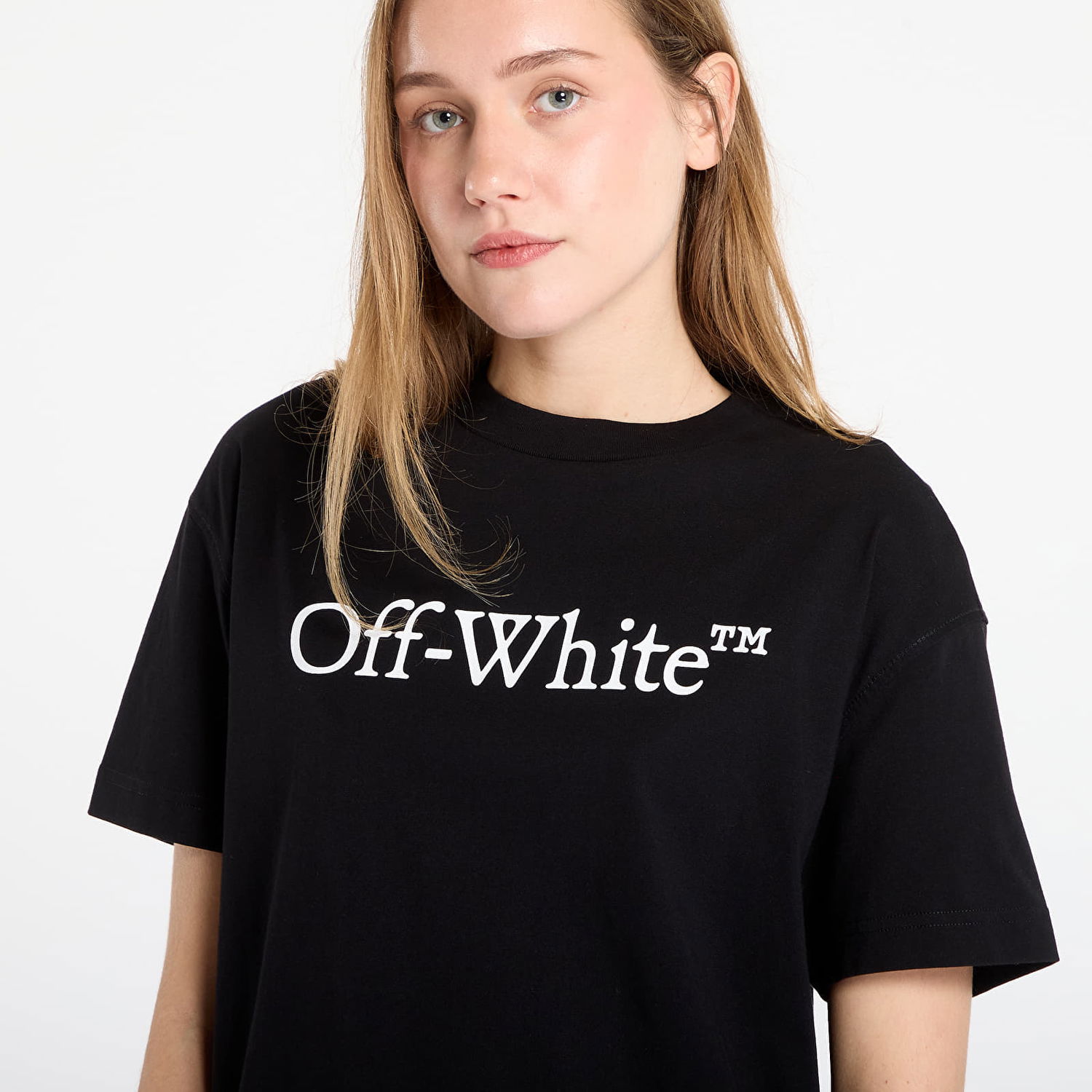 T-shirt Off-White Big Logo Bookish Casual T-Shirt Sort | OWAA089C99JER0031001, 1