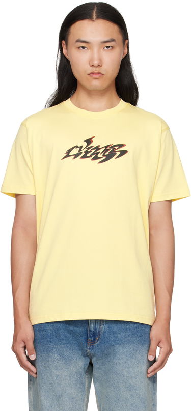 T-shirt Dime Dime Disco T-Shirt Gul | DIMEFA2559ICRE, 0