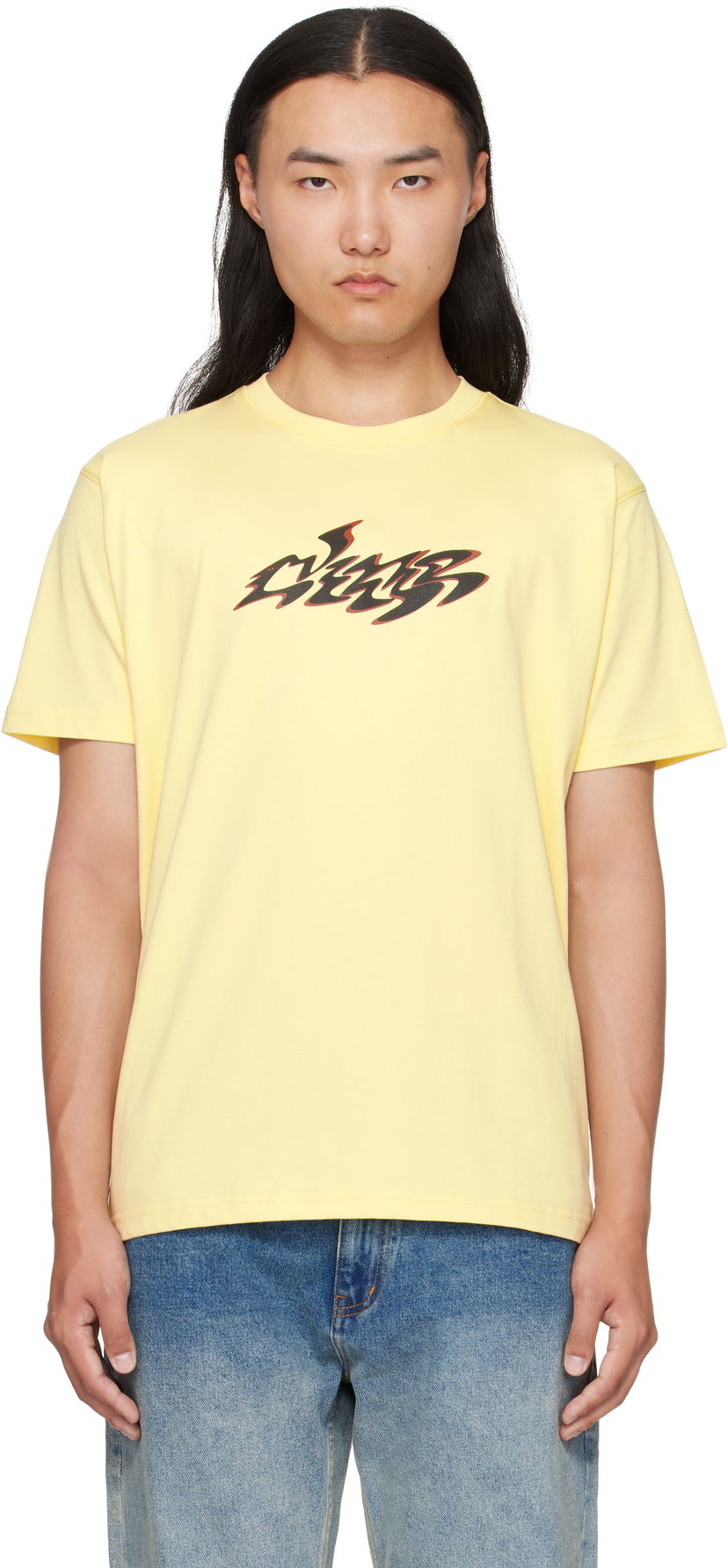 T-shirt Dime Dime Disco T-Shirt Gul | DIMEFA2559ICRE