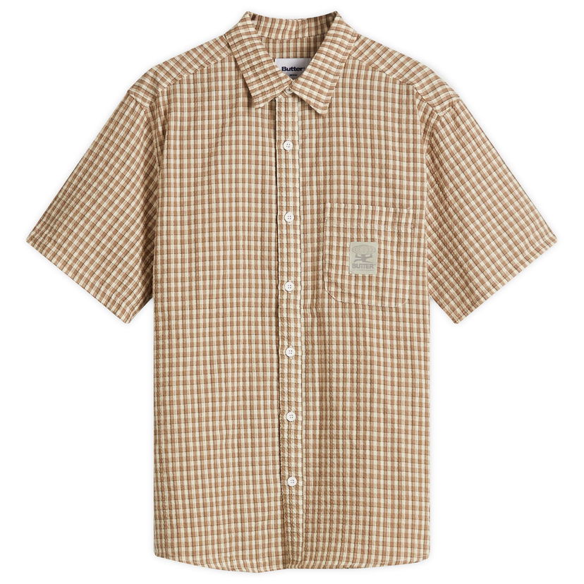 Skjorte Butter Goods Equipment Short Sleeve Shirt, Size Large Brun | BG251402-NTL