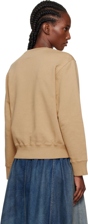 Sweatshirt Maison Margiela MM6 Maison Margiela Printed-Logo Sweatshirt Beige | S52GU0248 M25025, 2