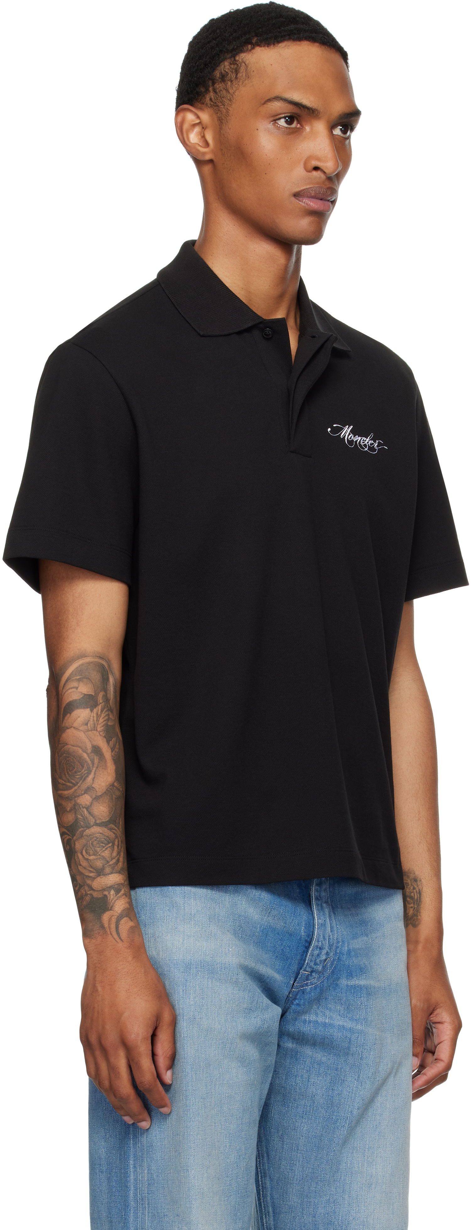 Polo skjorte Moncler Moncler Archivio Creativo Polo Sort | K20918A0001089A16, 1