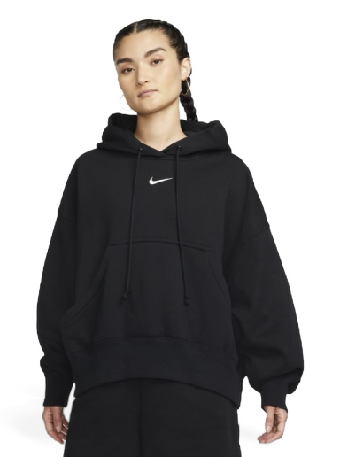 Sweatshirt Nike Sportswear Phoenix Fleece Over-Oversized Pullover Hoodie Sort | DQ5858-010
