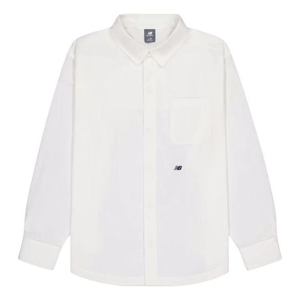 Skjorte New Balance NBX Retro Button-Up Shirt Hvid | AMJ42328-CLI