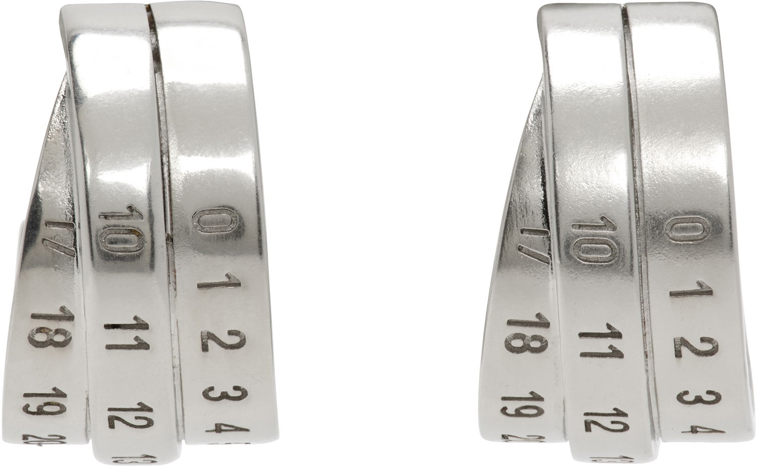 Øreringe Maison Margiela MM6 Maison Margiela Numeric Earrings Metalisk | SM6VG0083 P6627, 0