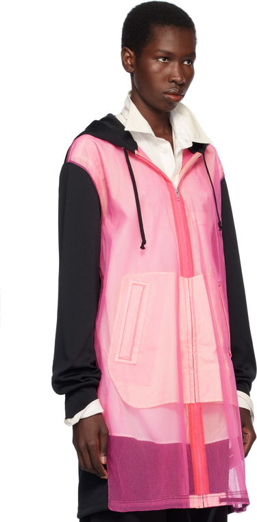 Sweatshirt Comme des Garçons Homme Plus Thick & Tulle Zip-Up Hoodie Lyserød | PO-T031-051, 1