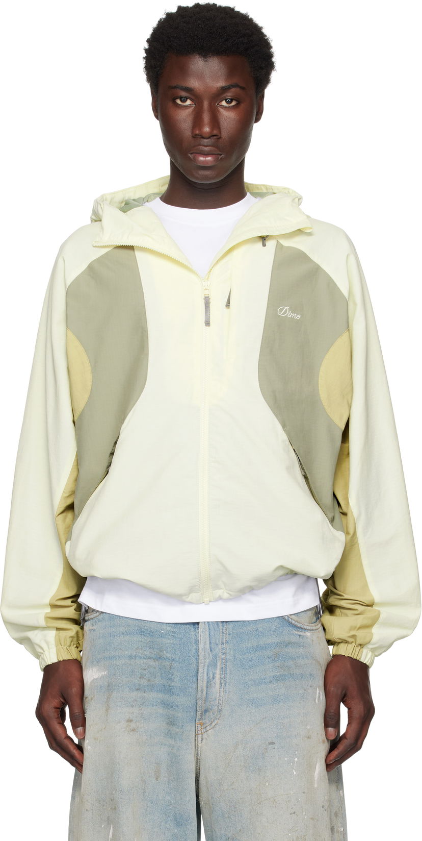Vindjakke Dime Dime Tech Windbreaker Jacket Gul | DIMESU253WHT