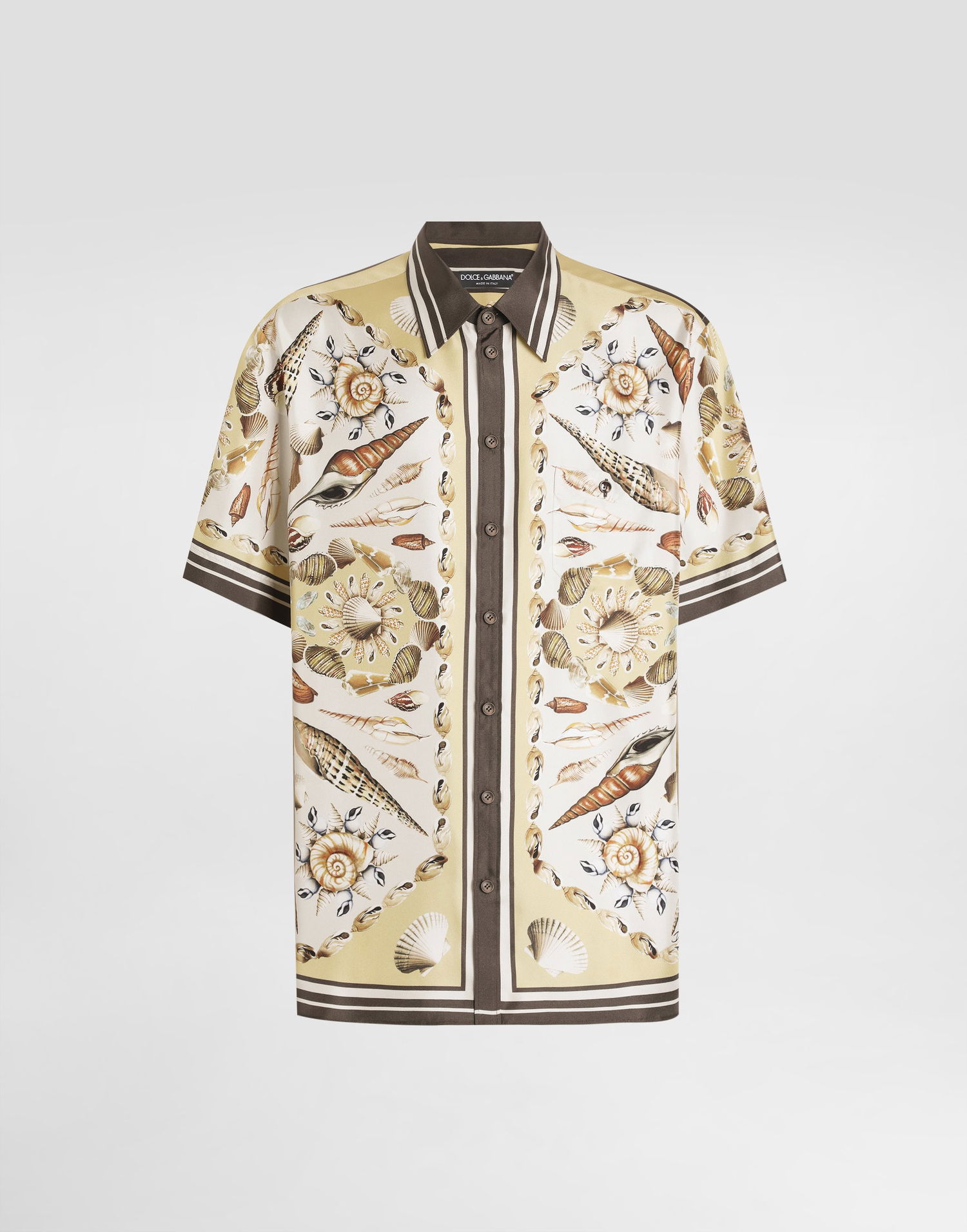 Skjorte Dolce & Gabbana Printed Hawaii Silk Twill Shirt Flerfarvet | G5LG9THI1ZGHG5PL, 0