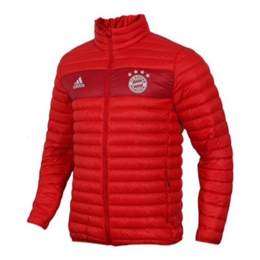 Puffer jakke adidas Originals FC Bayern Munich Adidas Light Down Jacket Rød | CY6111