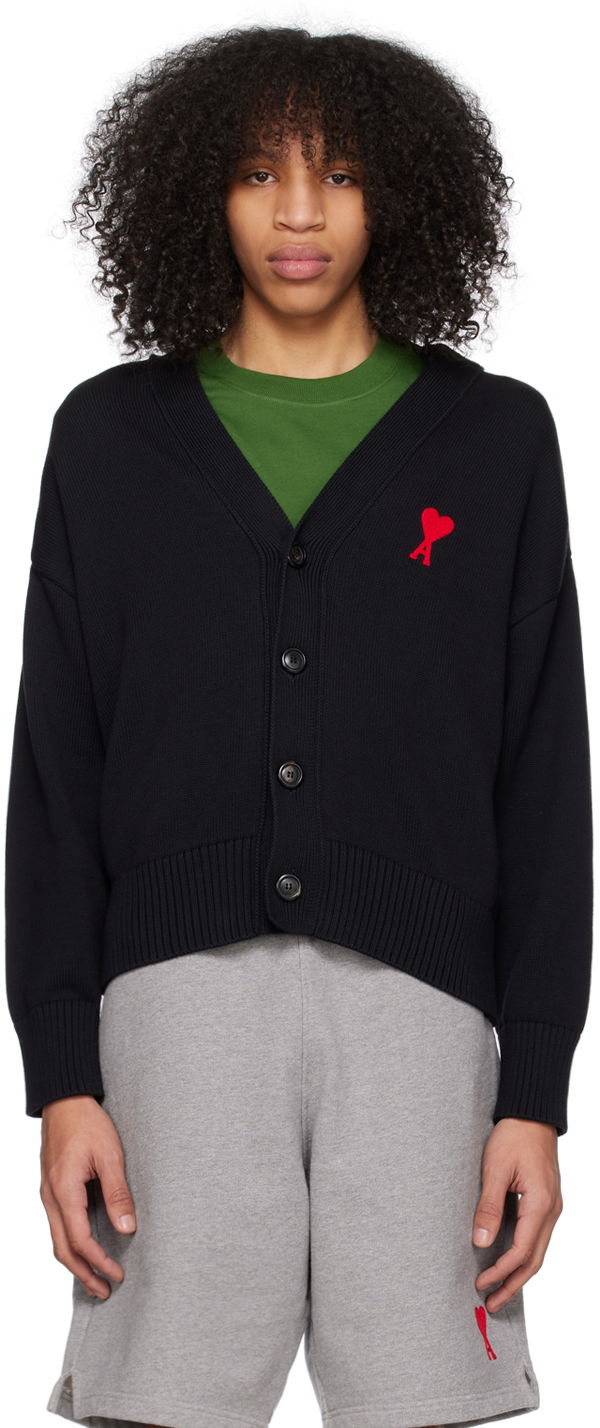 Sweater AMI Cardigan Sort | UKC008.016, 0