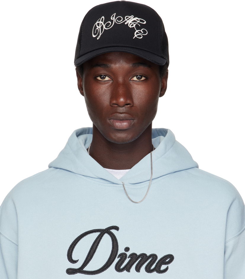 Kasket Dime Dime Embroidered Fighter Trucker Cap Sort | DIMESU2521BLK
