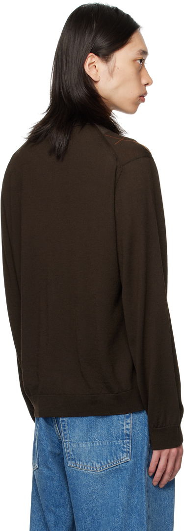 Sweater OUR LEGACY Our Legacy Evening Argyle Cardigan Brun | M4253EP, 2