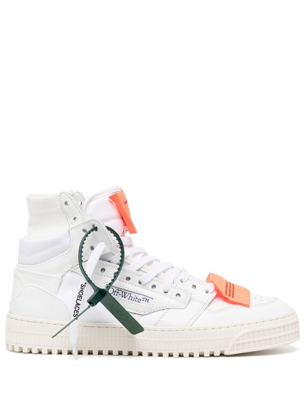 Sneakers og sko Off-White LEATHER HI TOP SNEAKERS Hvid | OMIA065C99LEA0010120, 0