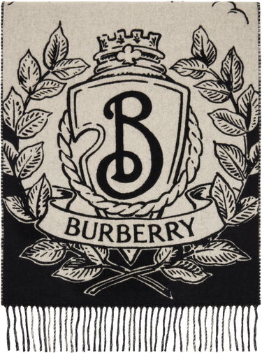 Tørklæde Burberry Burberry Reversible Knight Crest Scarf Beige | 8109372, 0