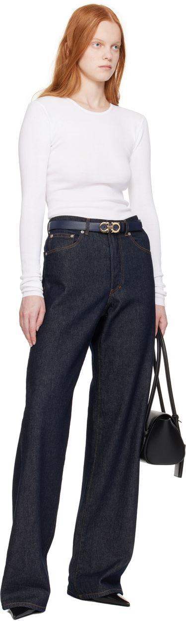 Bælter FERRAGAMO Ferragamo Reversible Belt Mørkeblå | 673955, 1