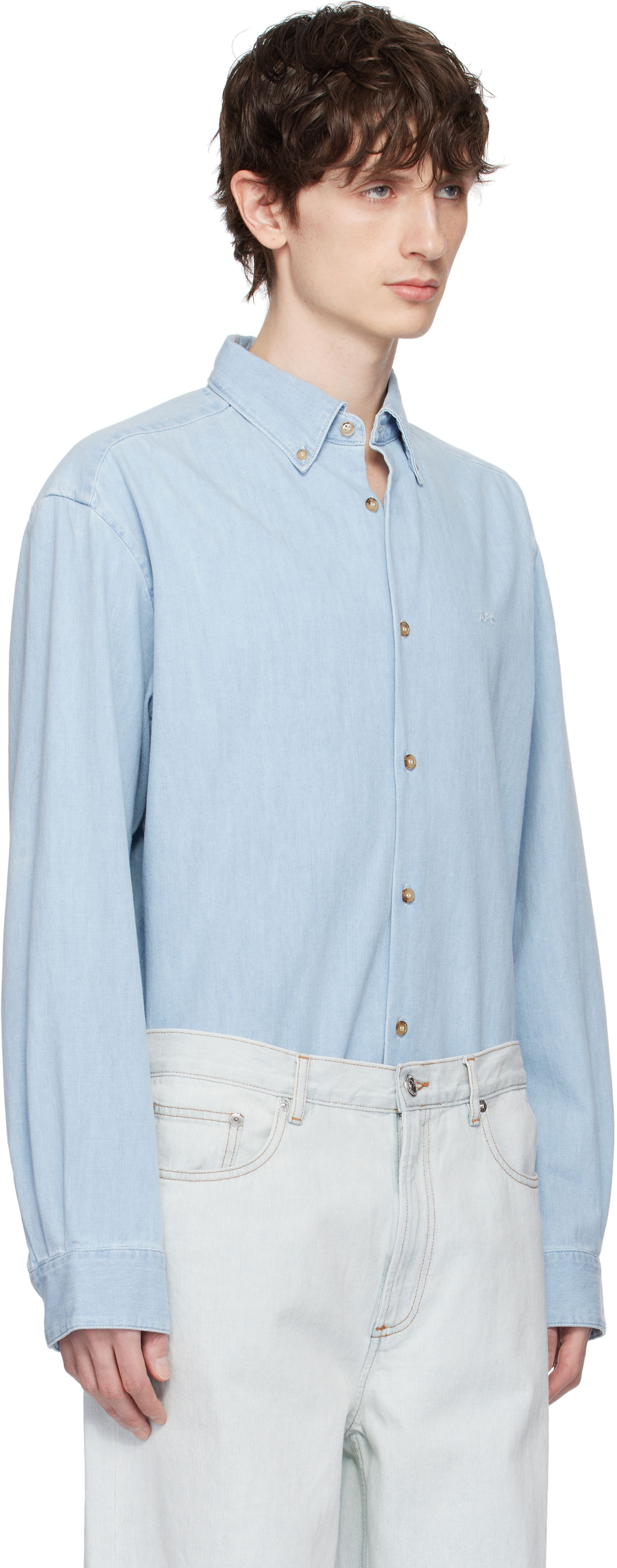 Skjorte A.P.C. A.P.C. Mathias Denim Shirt Blå | COGXX-H12586, 1