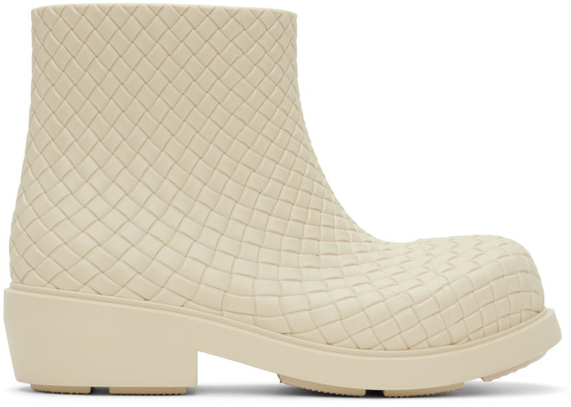 Tøj Bottega Veneta Bottega Veneta Fireman Ankle Boots Beige | 764422 V3OE0