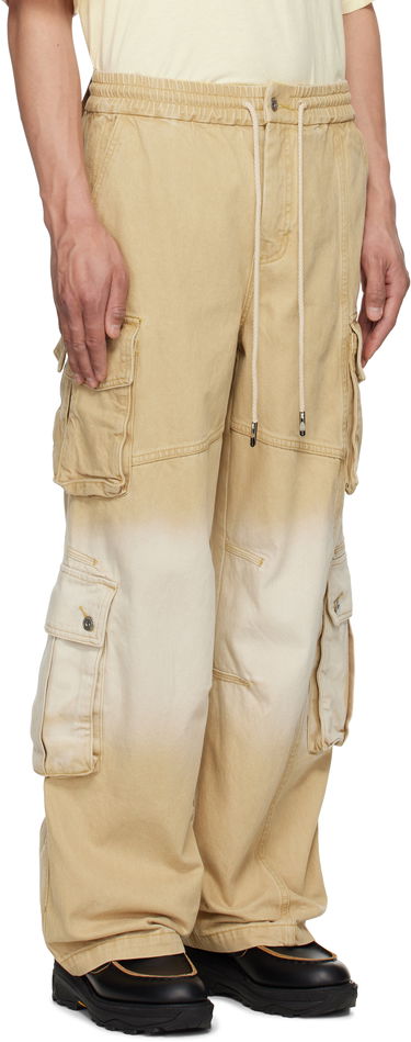 Cargo bukser Feng Chen Wang Feng Chen Wang Gradient Denim Cargo Pants Beige | FENG19TR22, 1
