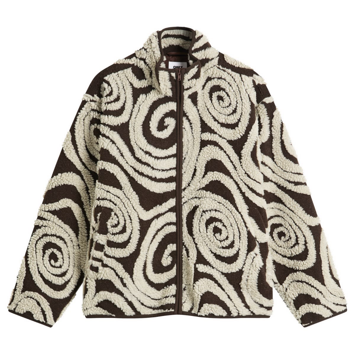 Jakke OBEY Swirls Jacquard Zip Jacket Flerfarvet | 221800445-BWM, 0