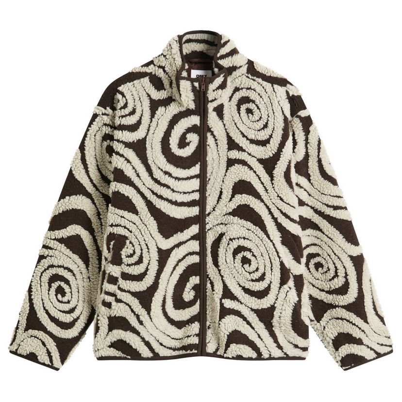 Jakke OBEY Swirls Jacquard Zip Jacket Flerfarvet | 221800445-BWM