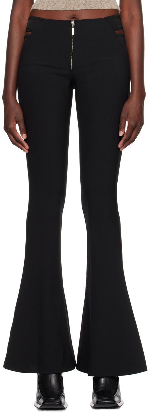 Bukser Jean Paul Gaultier Gaultier KNWLS Cutout Flare Trousers Sort | 23/14-F-PA078B-C036-00