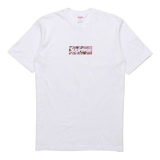 T-shirt Supreme Floral Box Logo Graphic T-Shirt Hvid | SUP-SS20-590