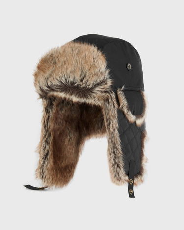Hat Barbour Cleadon Faux Fur Trapper Hat Sort | MHA0711BK11, 0