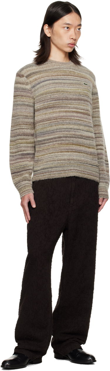 Sweater Lacoste Lacoste Knit Alpaca and Wool Blend Sweater Beige | AH5221_9IP, 3