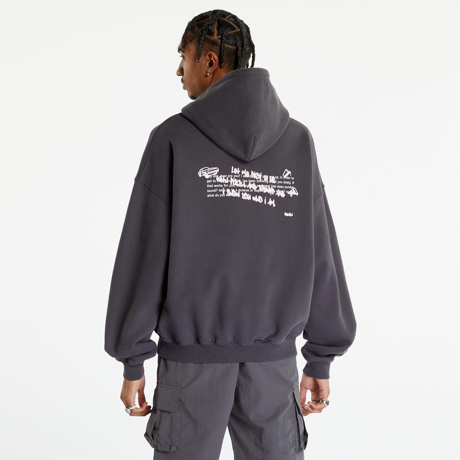 Sweatshirt PREACH Oversized Graffiti H Washed Asphalt Grå | 206292 7353, 1