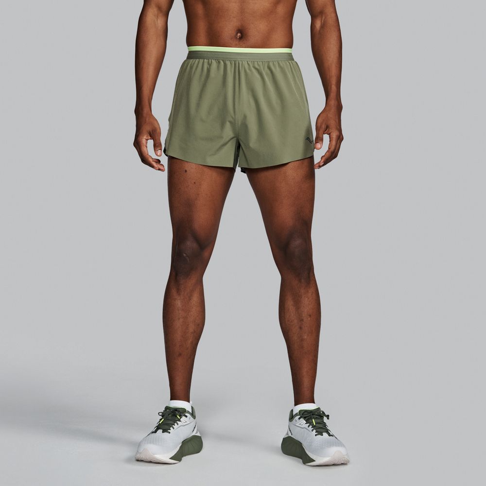 Shorts Saucony Saucony Endorphin Split Running Shorts Grøn | SAM800385-OV, 0