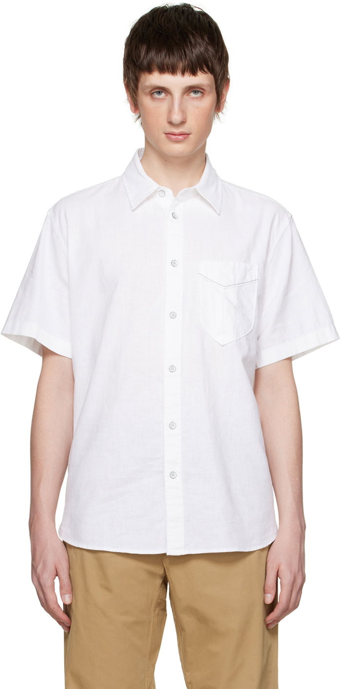 Skjorte rag & bone Rag & Bone Arrow Short Sleeve Shirt Hvid | MBW23PA412CHML