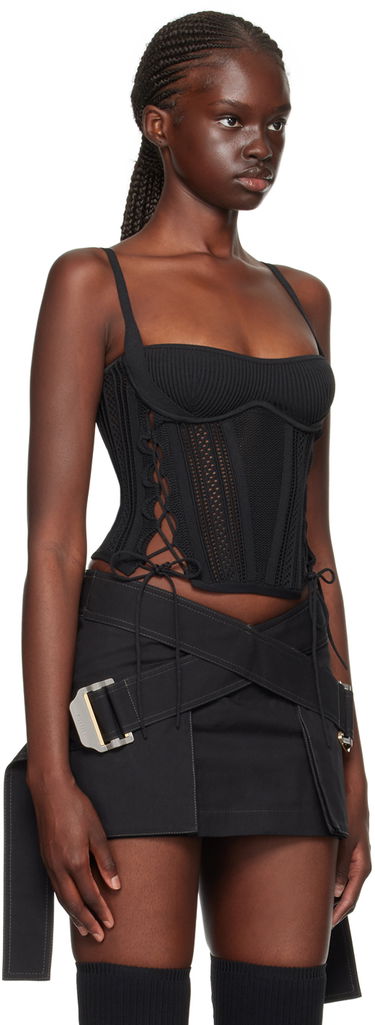Tanktop Dion Lee Dion Lee Laced Knit Tank Top Blå | A7744F23, 4