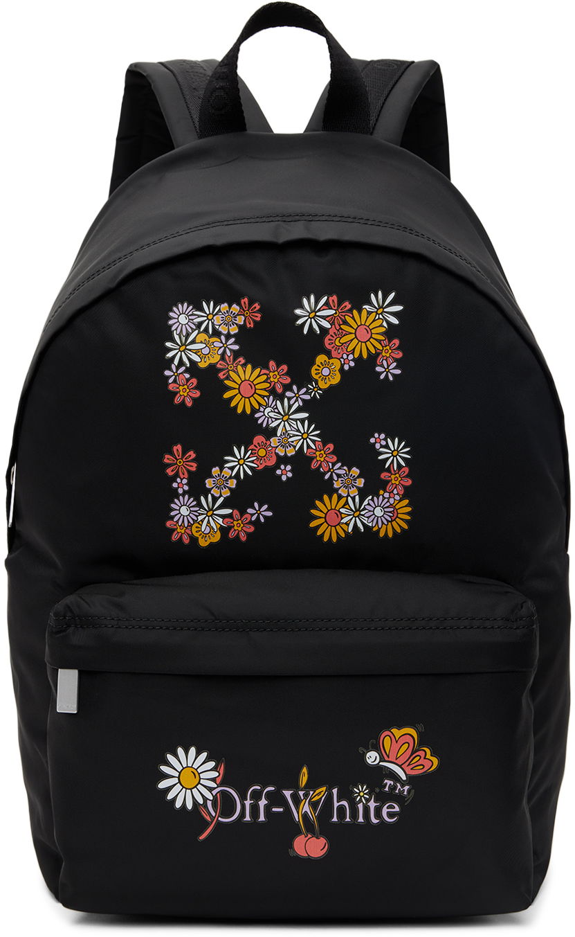 Rygsæk Off-White Off-White Funny Flowers Backpack Sort | OGNB001S24FAB0011084, 0