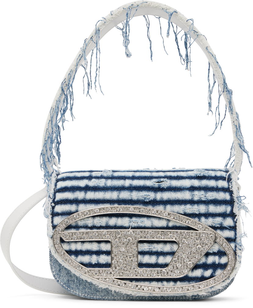 Håndtaske Diesel Diesel 1DR Denim Shoulder Bag Blå | X08396 P8040