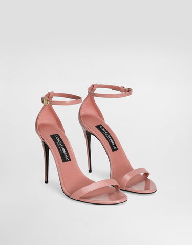 Tilbehør Dolce & Gabbana Dolce & Gabbana Polished Calfskin Heeled Sandals Lyserød | CR1717A103780405, 1