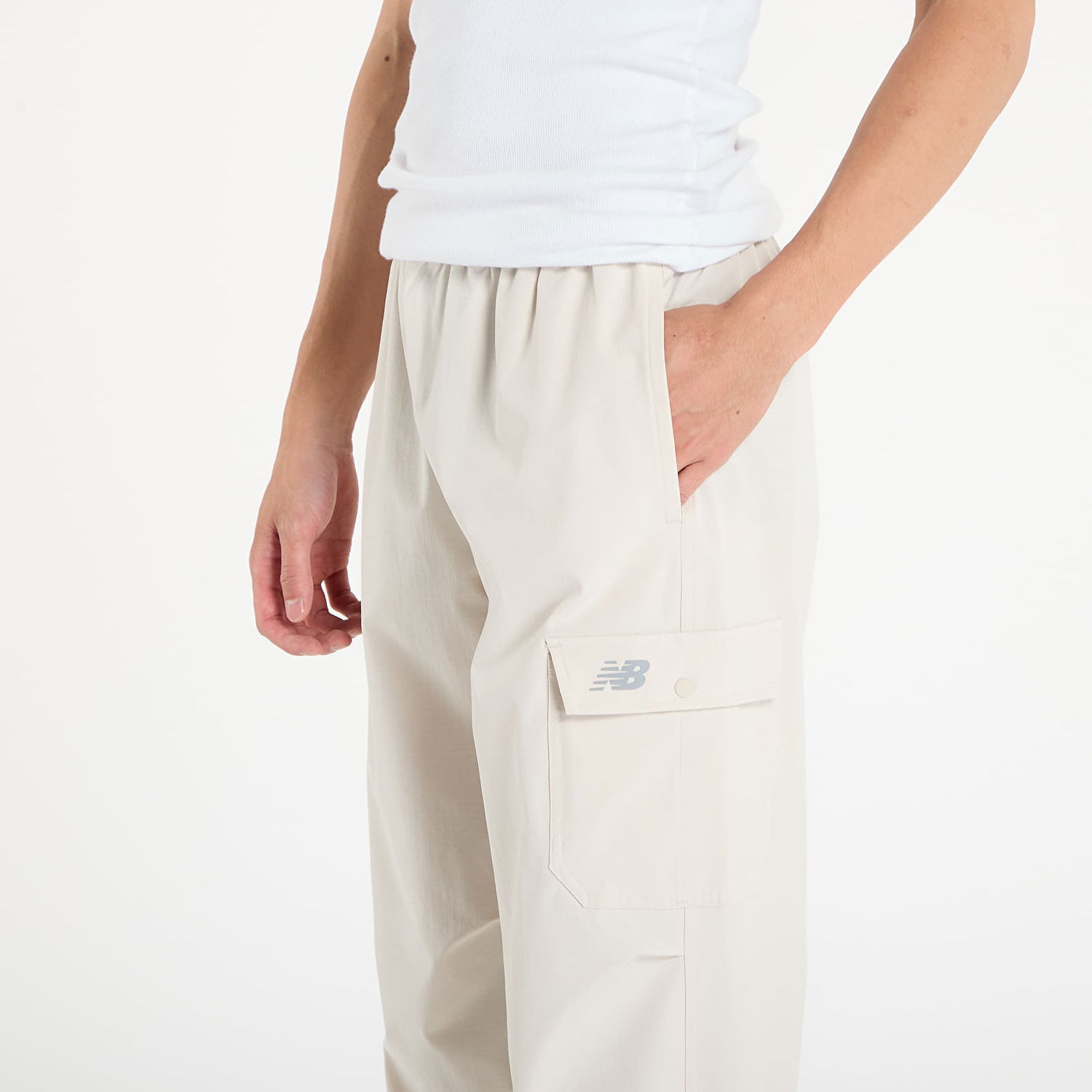 Cargo bukser New Balance Cargo Pants Beige | NBMP51538TWF, 1