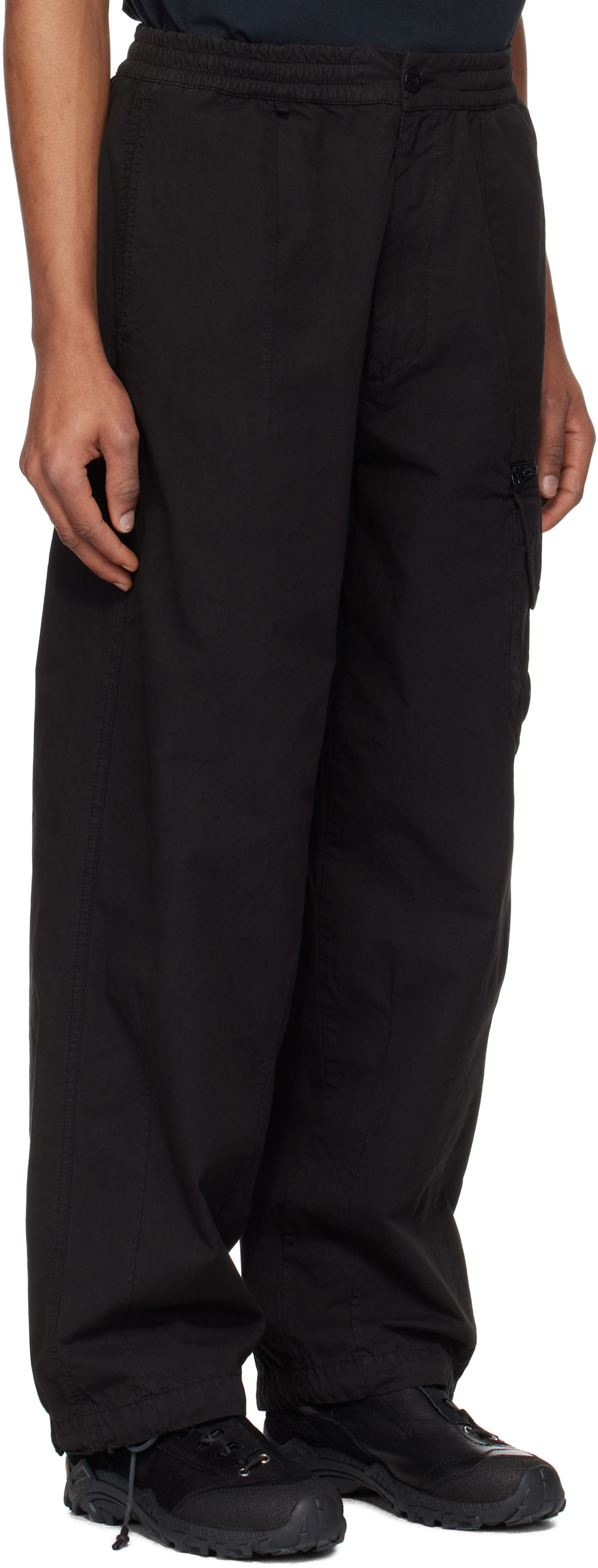 Cargo bukser C.P. Company C.P. Company Microreps Boxy Lens Cargo Pants Sort | 18CMPA094A-006475G, 1
