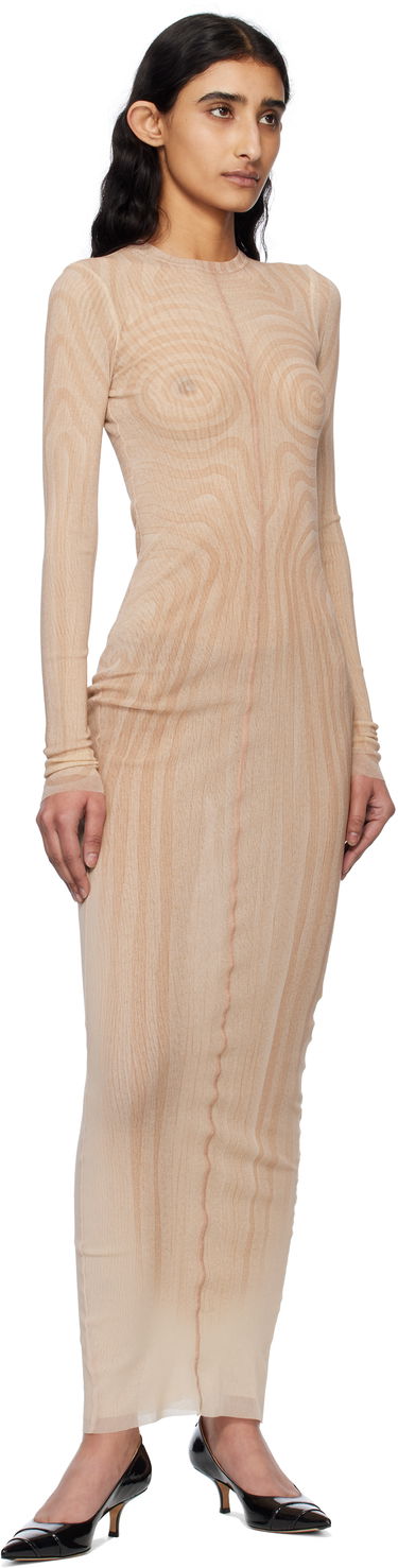 Kjole Jean Paul Gaultier Jean Paul Gaultier 'The Long Spirale' Maxi Dress Beige | 25/34-F-RO390-T587-2026, 3