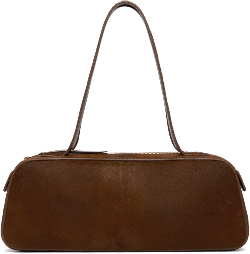 Skuldertaske Khaite KHAITE Simona Calf Hair Shoulder Bag Brun | H2040-760