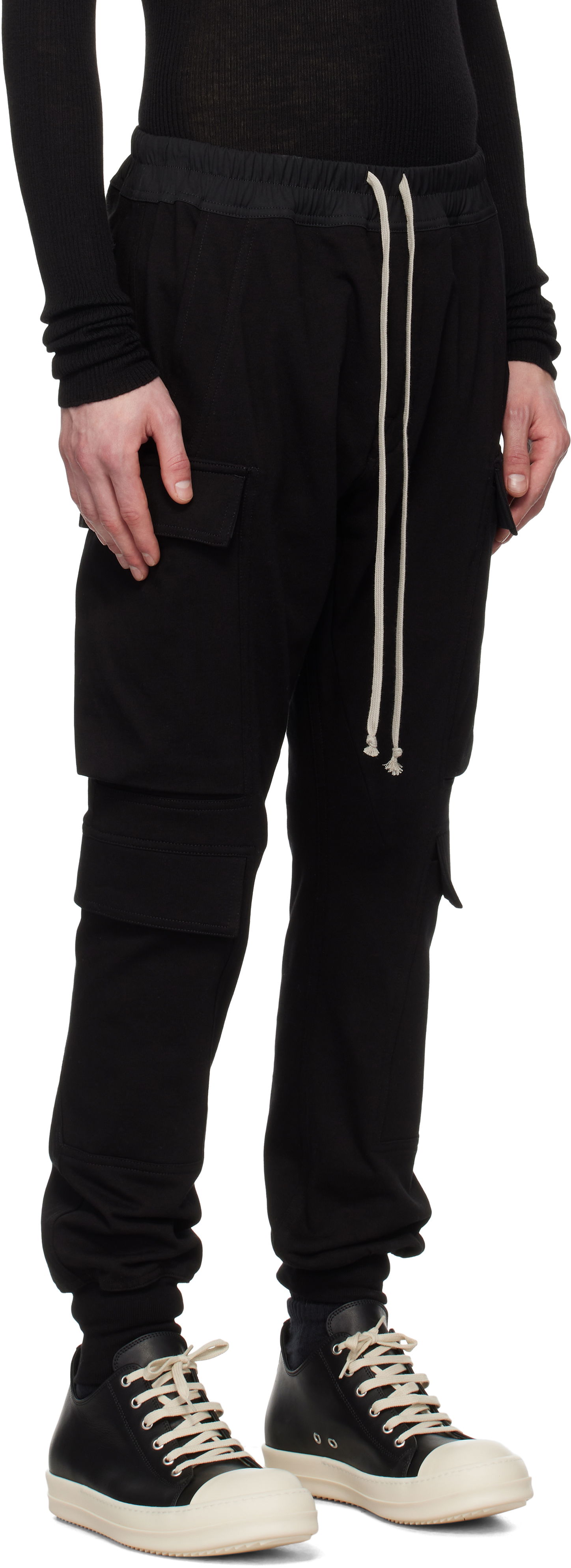 Cargo bukser Rick Owens Rick Owens Hollywood Mastodon Megacargo Pants Sort | RU01E5337 BA, 1