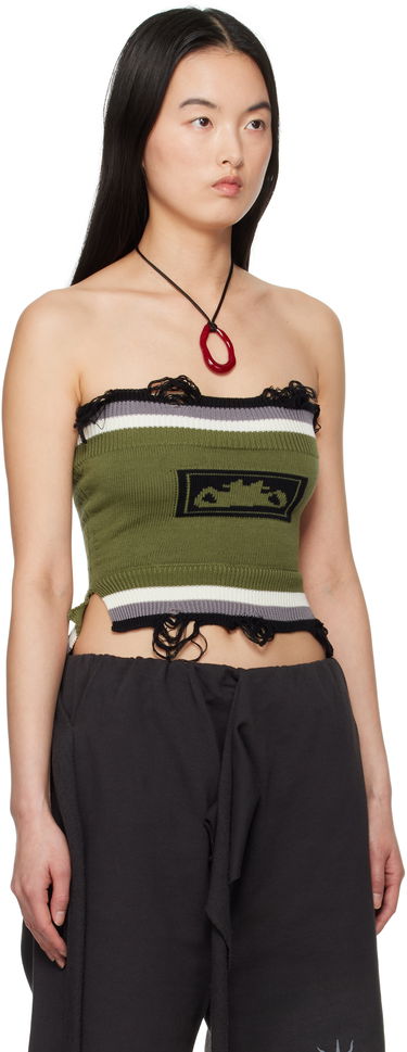 Tanktop Ottolinger Ottolinger Knit Tube Top Grøn | 10710170701, 1