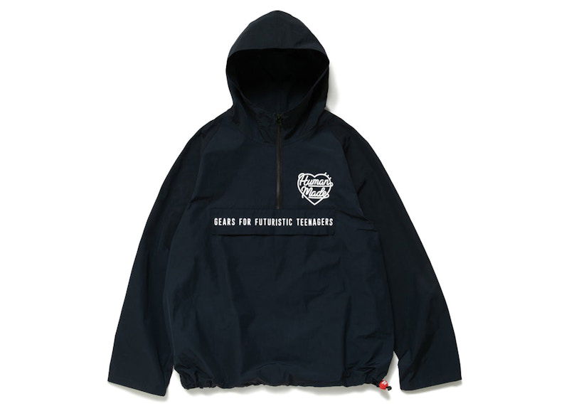 Jakke Human Made Half Zip Anorak Jacket Mørkeblå | HM24JK004
