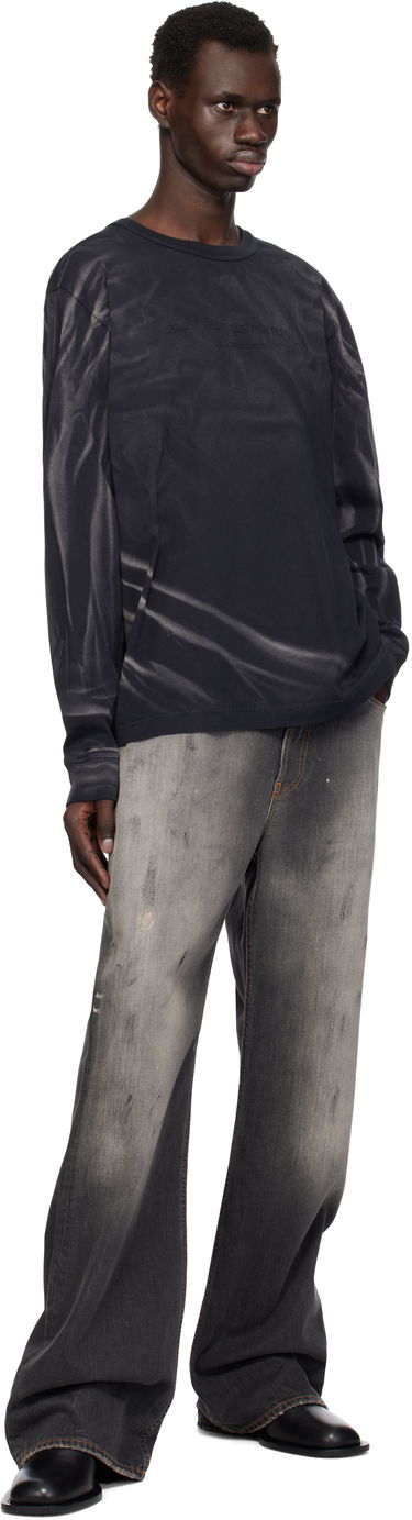 T-shirt Alexander Wang Alexander Wang Crease Wash Long Sleeve T-shirt Sort | UCC1251782, 3